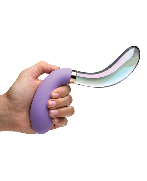 Prisms Vibra-glass 10x Dual Ended Wavy Silicone/glass Vibrator - Pari