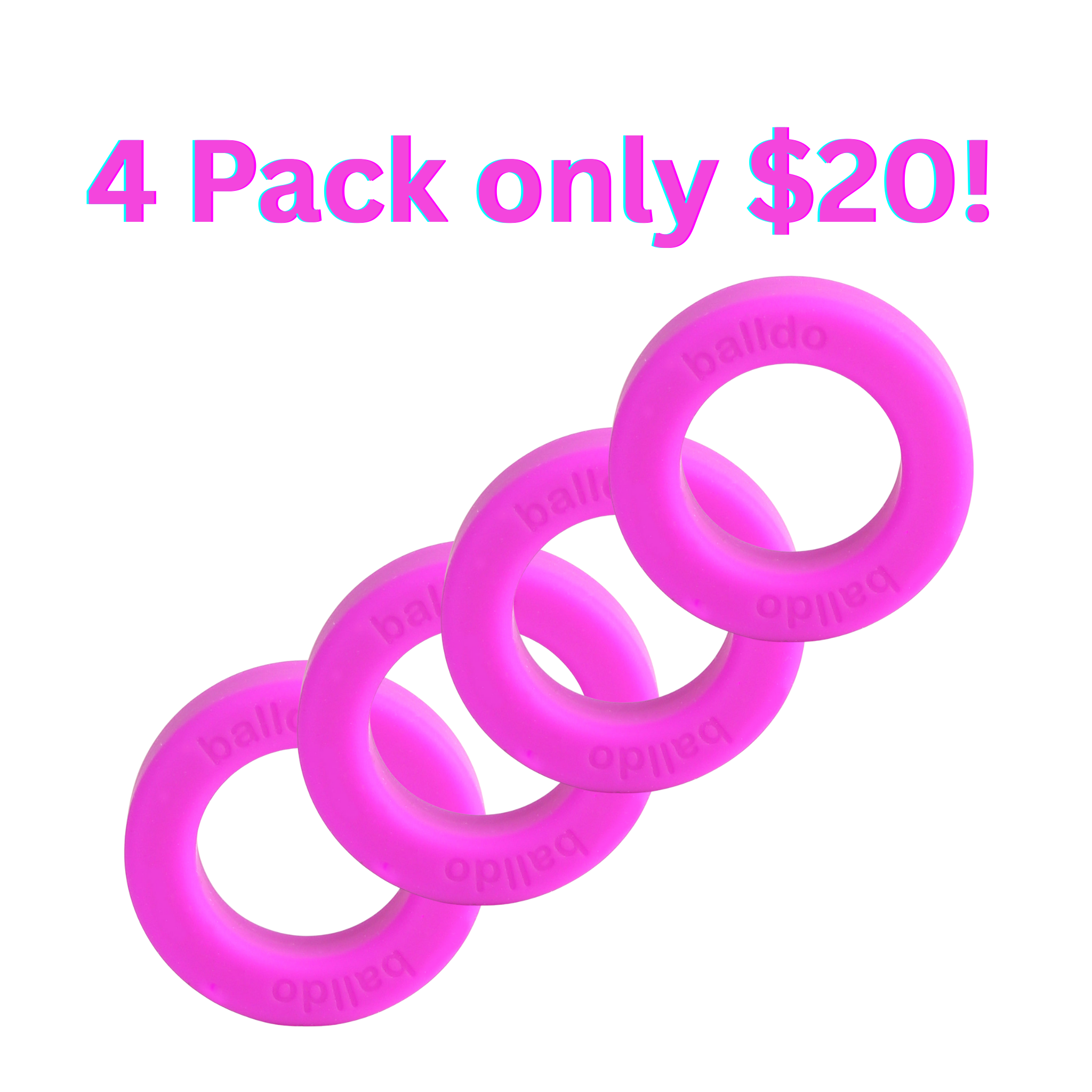 Ball Stretcher Hot Pink 4 Pack Multipack Offer
